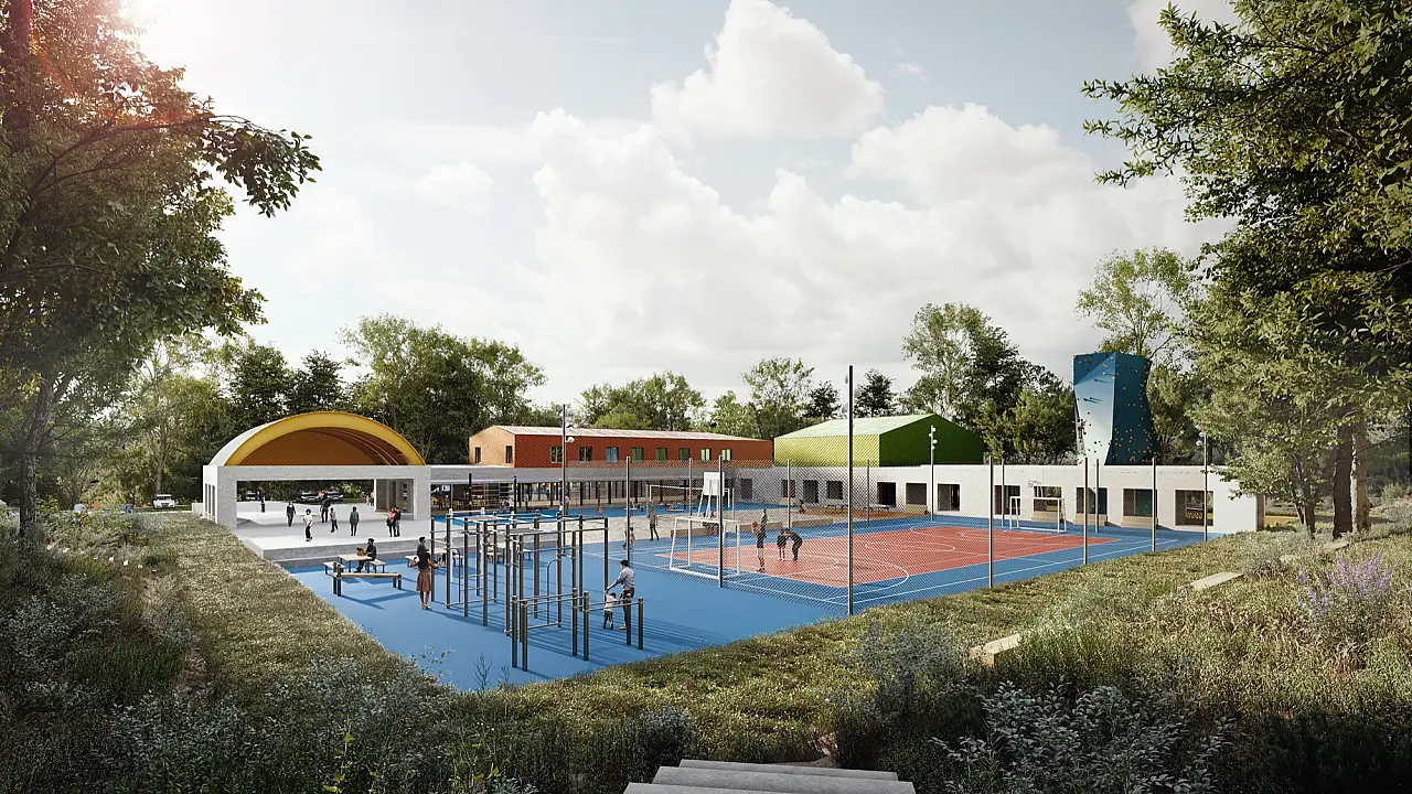 Areál volného času Prachatice architekt Jakub Našinec