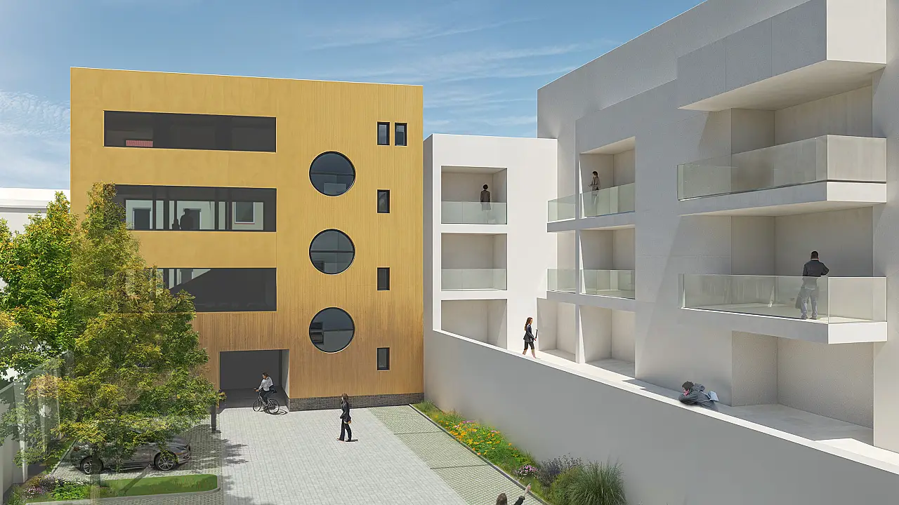 Přístavba Střední školy informatiky a právních studií architekt Jakub Našinec