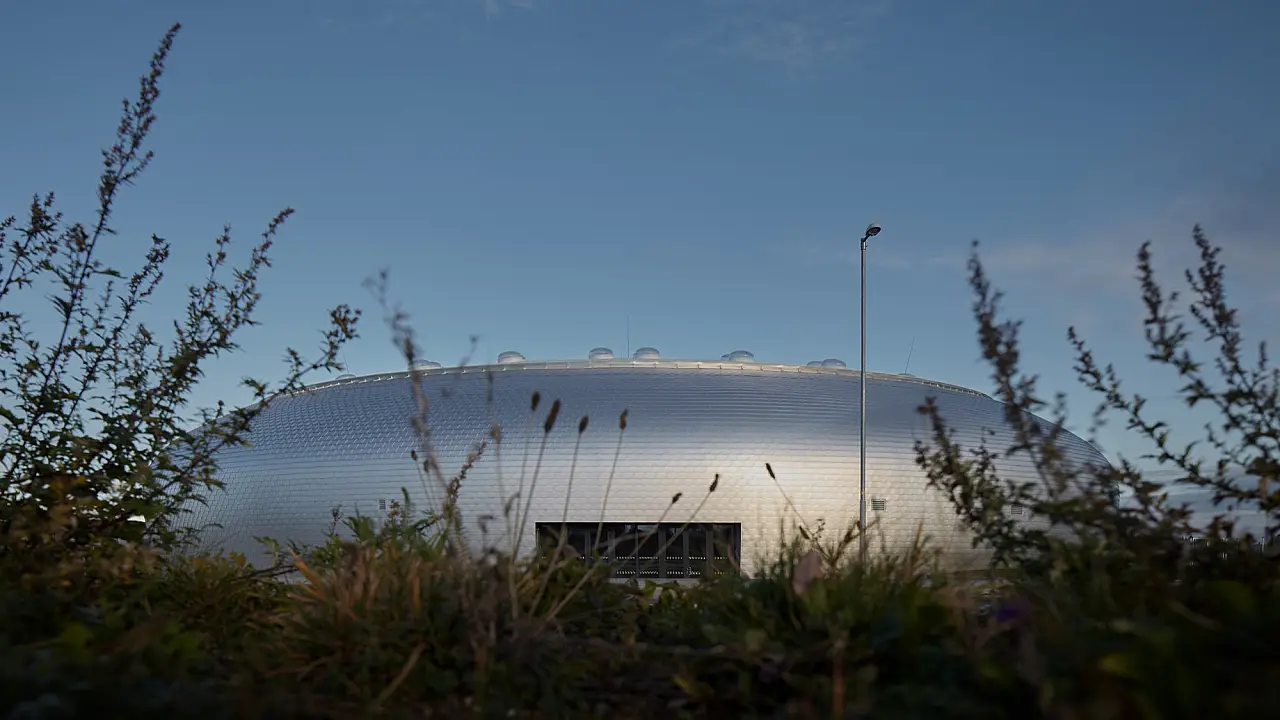 Sportovní hala Dolní Břežany architekt Jakub Našinec