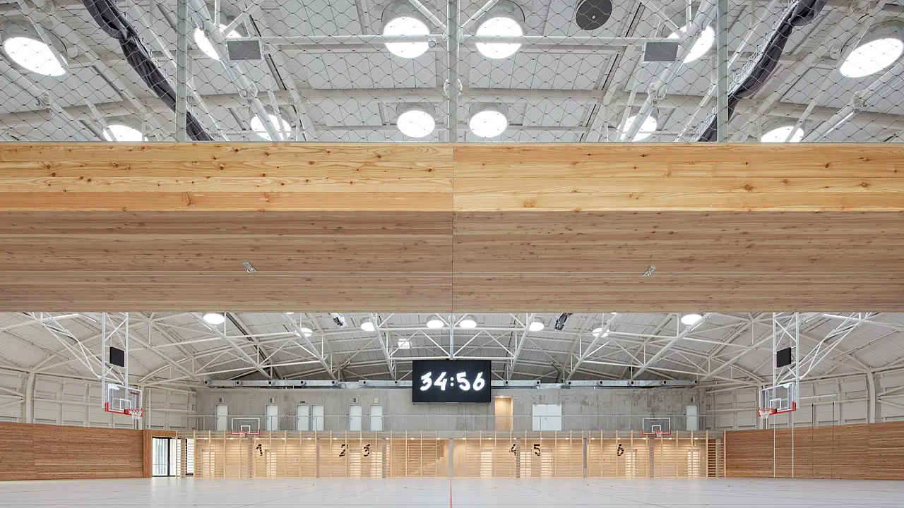 Sportovní hala Dolní Břežany architekt Jakub Našinec